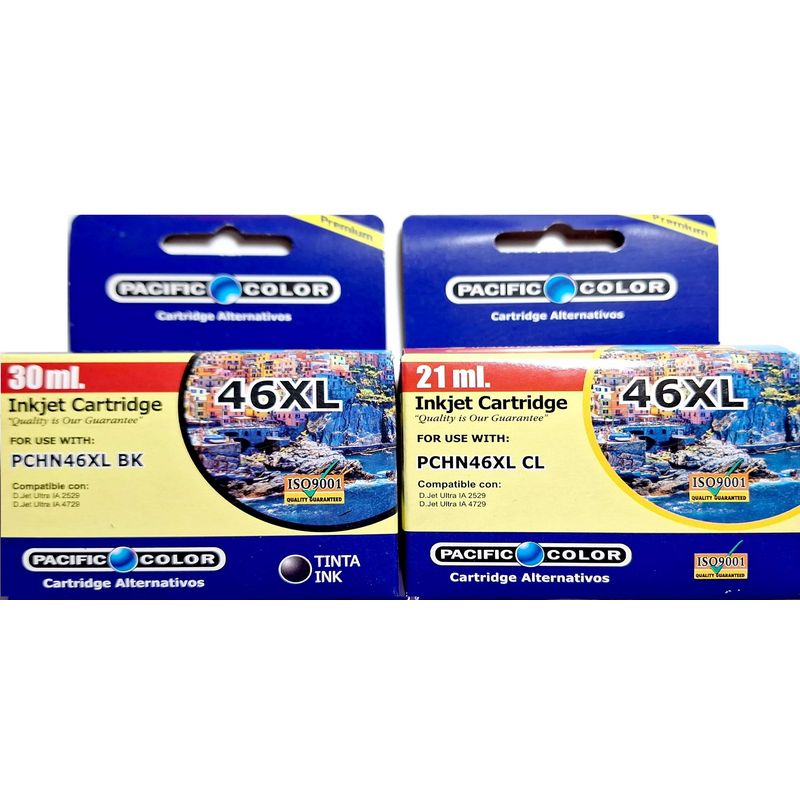 PACIFIC COLOR - Pack de Tinta Alternativa para HP 46 XL