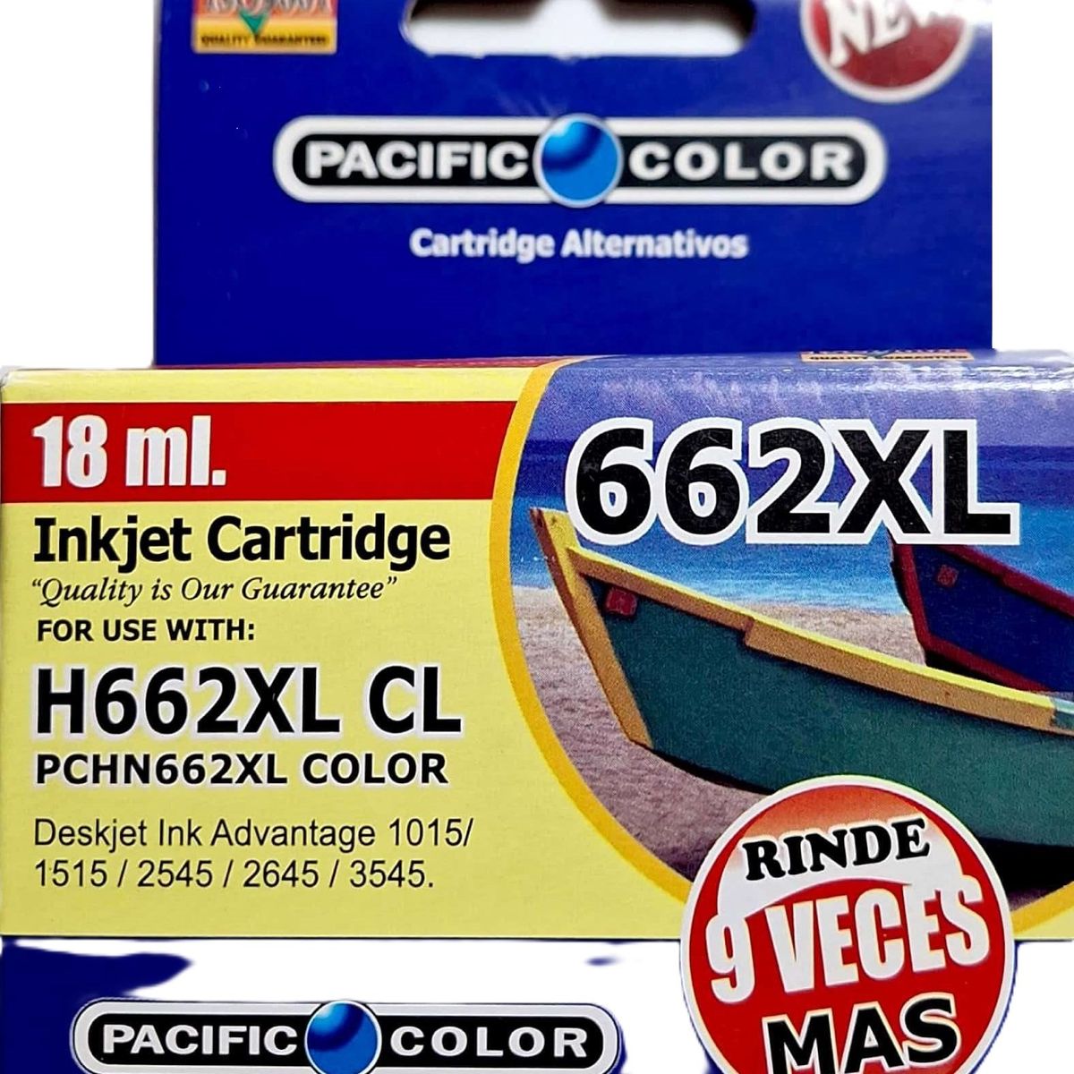 PACIFIC COLOR - Tinta Alternativa para HP 662 XL Color