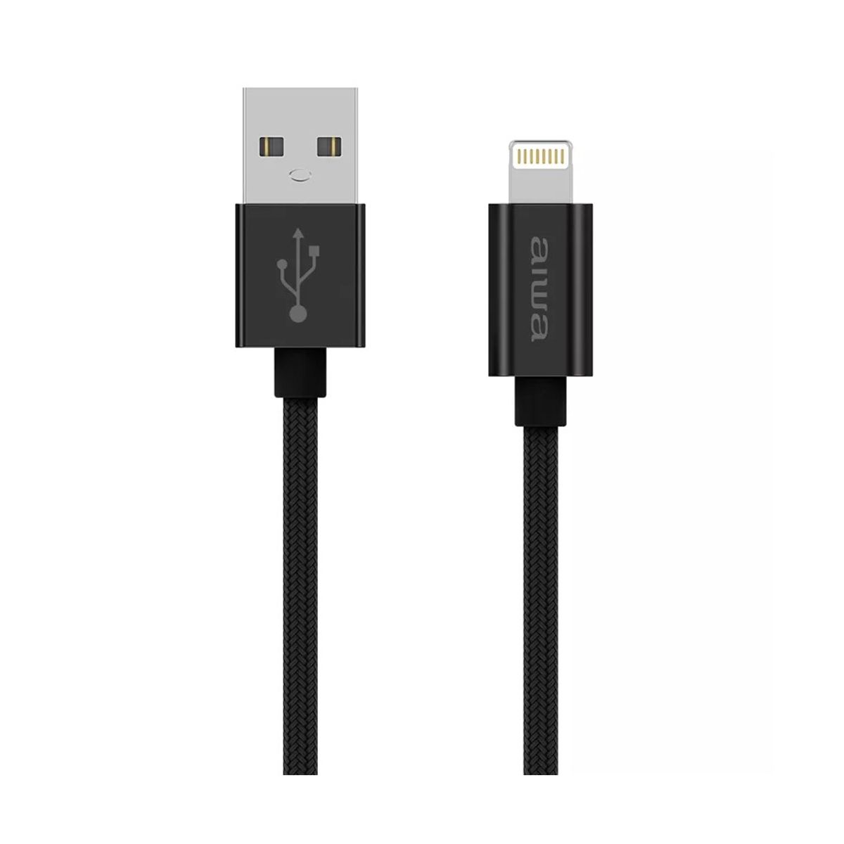 AIWA - Cable Usb Lightning 15m Mfi Aiwa Negro