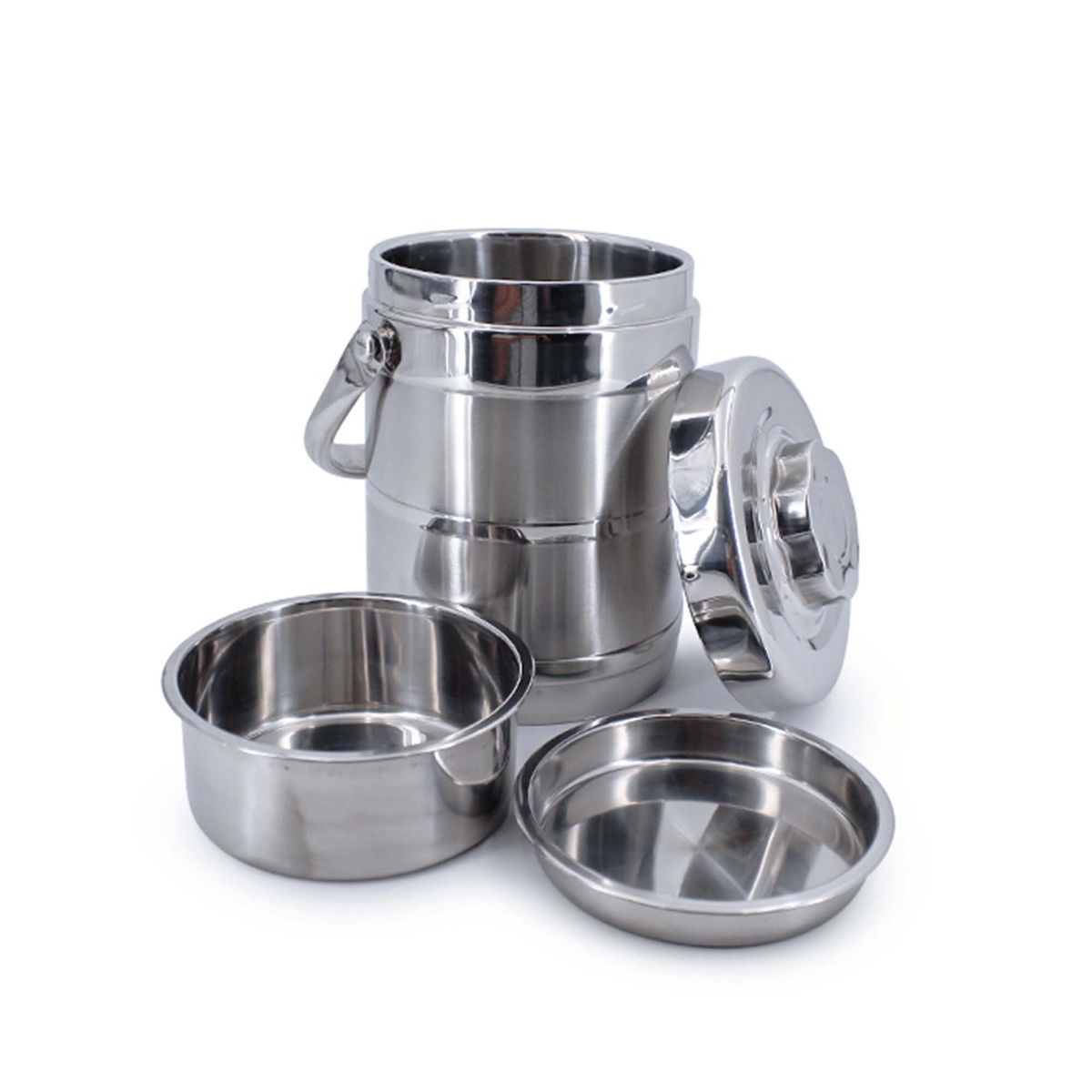 GENERICO - Lonchera Metalica Acero Inoxidable Doble 1.6 L Chileclick