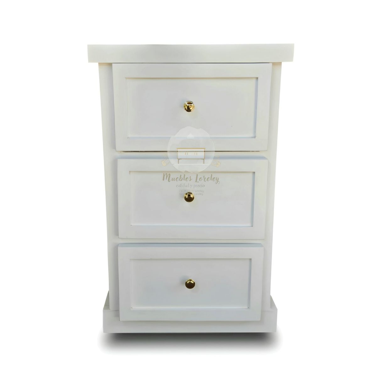 RUSTIC LINE - VELADOR 3 CAJONES DE MADERA