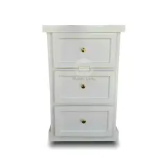 RUSTIC LINE - VELADOR 3 CAJONES DE MADERA