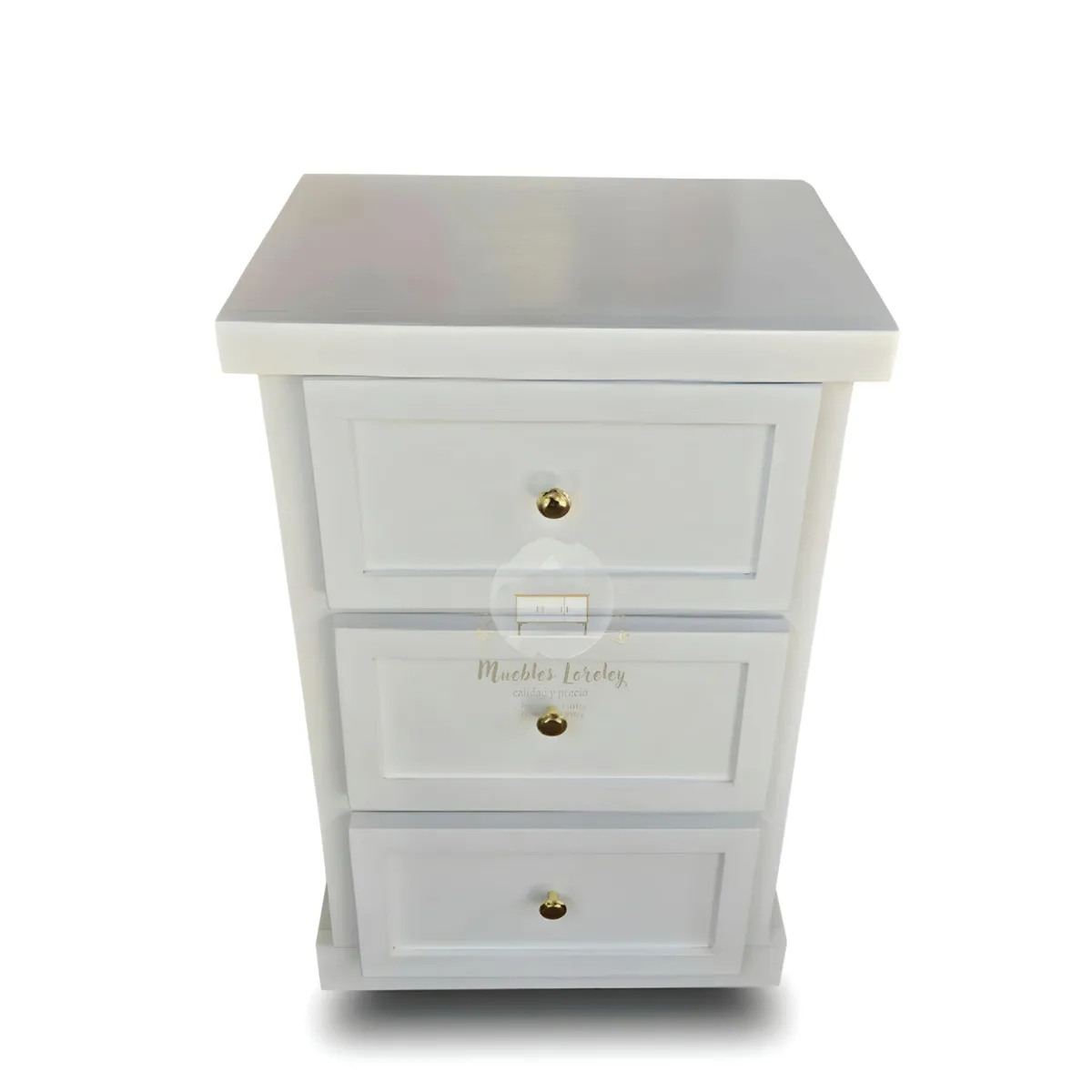 RUSTIC LINE - VELADOR 3 CAJONES DE MADERA