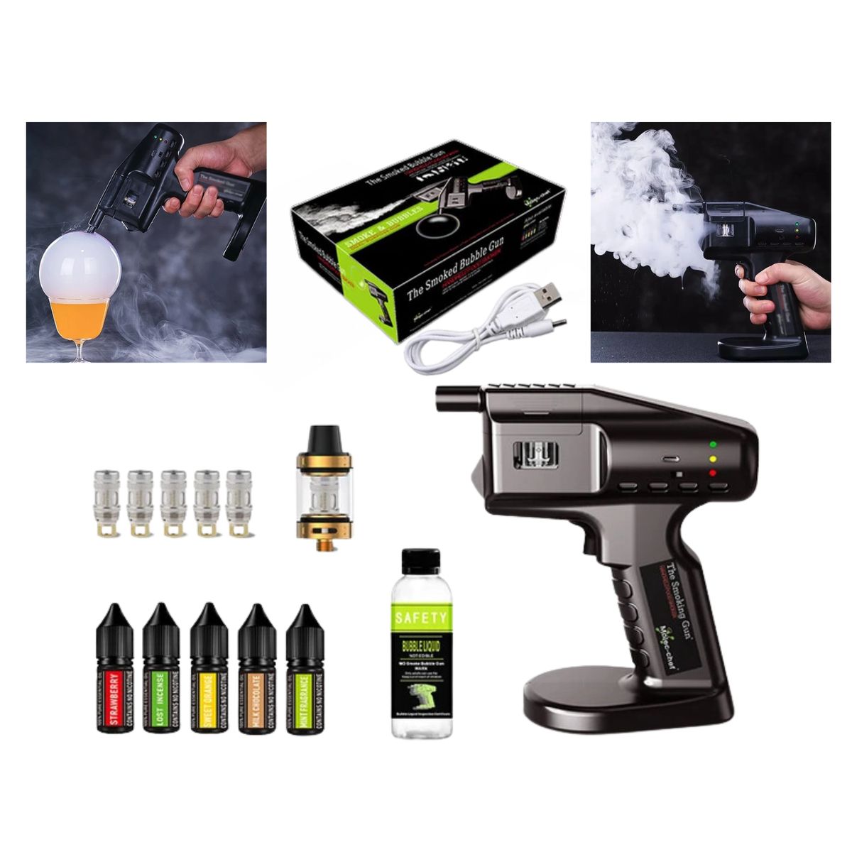 GENERICO - Infusor De Humo y burbuja Para Cócteles y comida Flavor Blaster