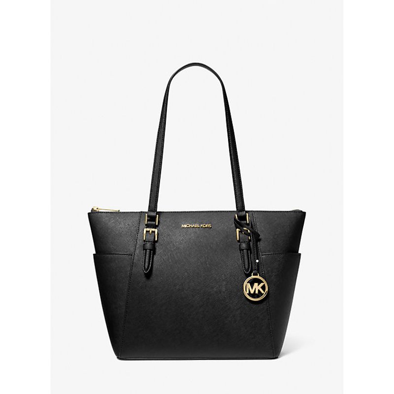 MICHAEL KORS - Cartera Michael Kors Tote mediano Charlotte negro liso