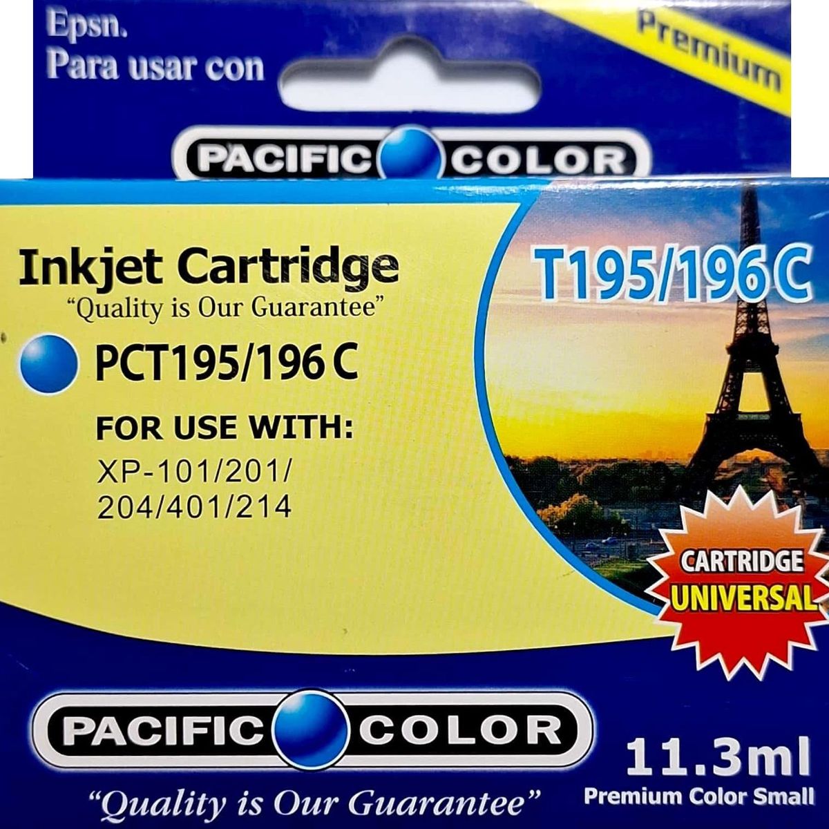 PACIFIC COLOR - Tinta Alternativa para Epson 195 Cyan