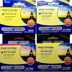 PACIFIC COLOR - Pack de Tinta Alternativa para Epson 195