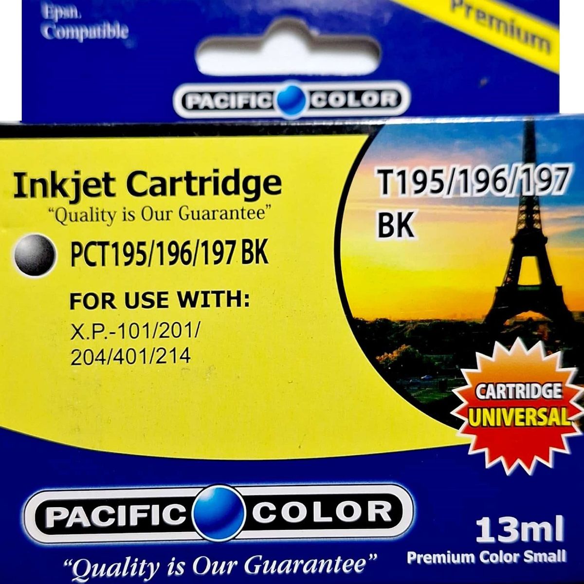 PACIFIC COLOR - Tinta Alternativa para Epson 195 Negra