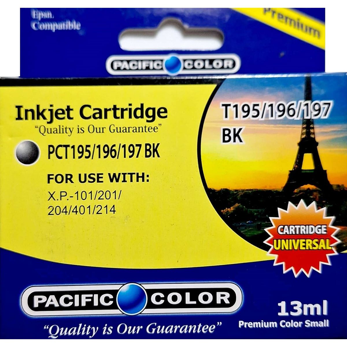 PACIFIC COLOR - Tinta Alternativa para Epson 195 Negra