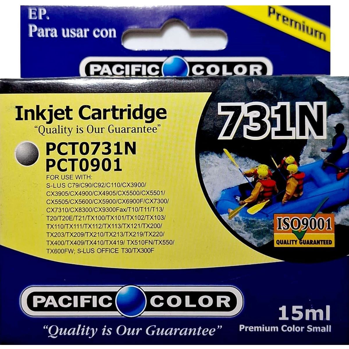 PACIFIC COLOR - Tinta Alternativa para Epson 73 Negra