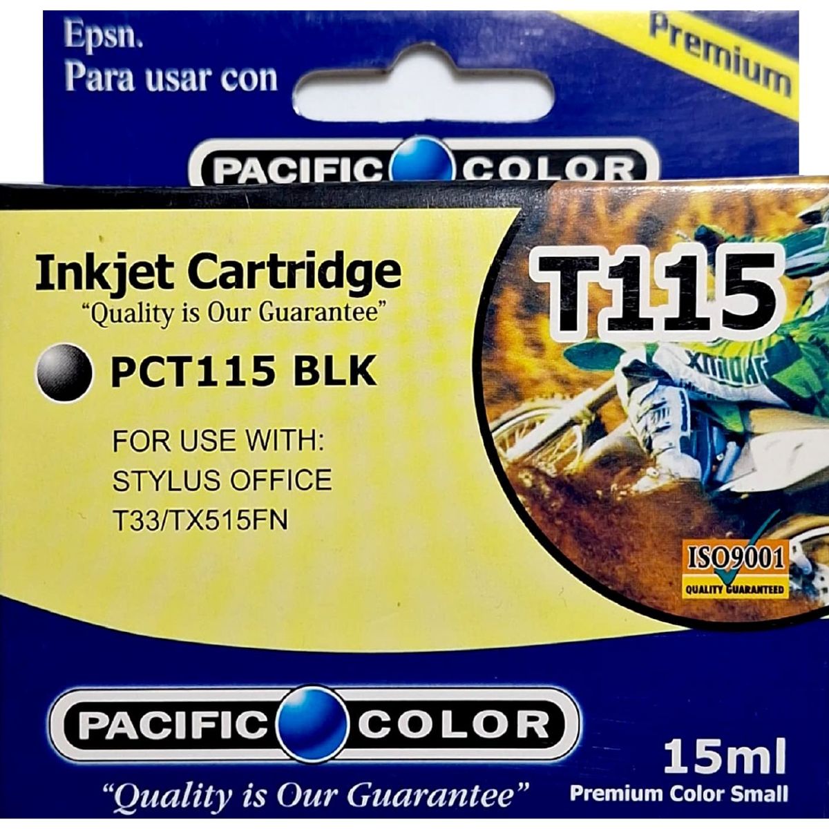 PACIFIC COLOR - Tinta Alternativa para Epson 115 Negra