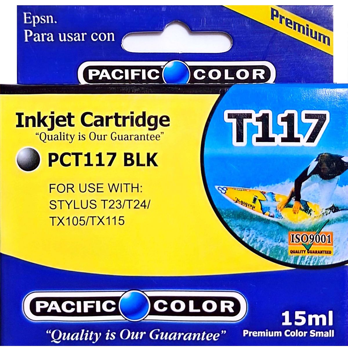 PACIFIC COLOR - Tinta Alternativa para Epson 117 Negra