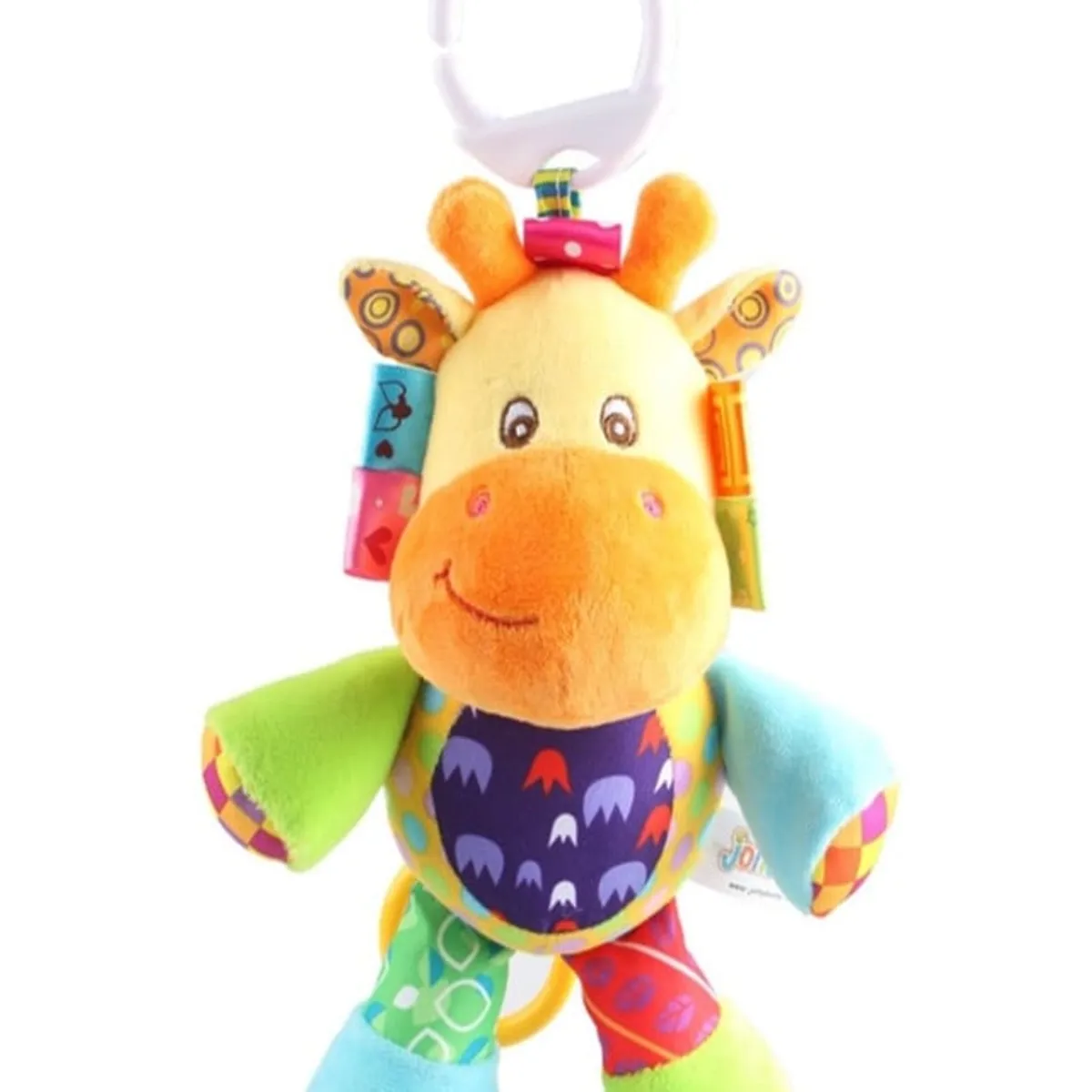 GENERICO - Peluche Estimulación Sensorial Bebé Con Sonajero Y Colgador