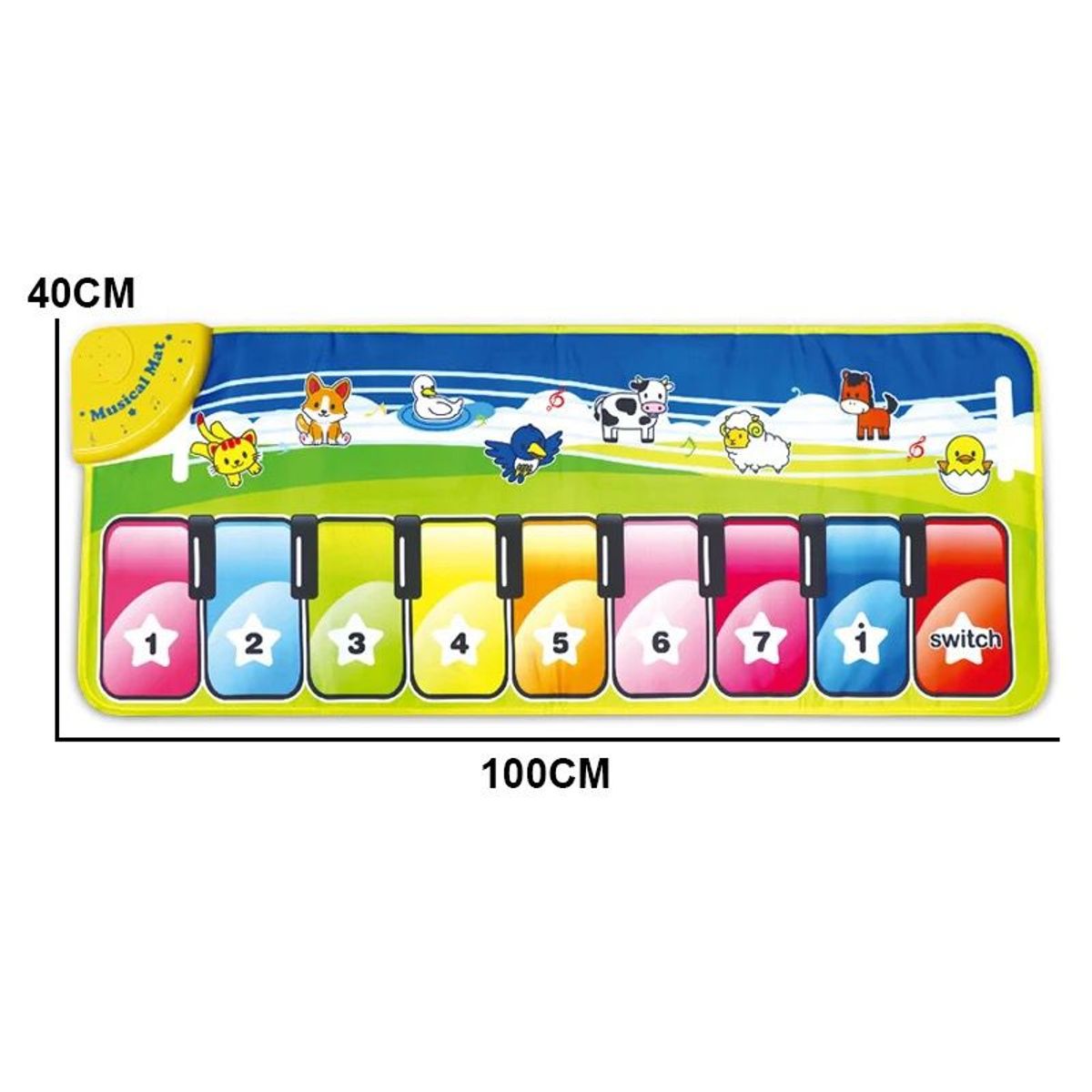 GENERICO - ALFOMBRA PIANO MUSICAL PARA BEBE Y NIÑOS VERDE