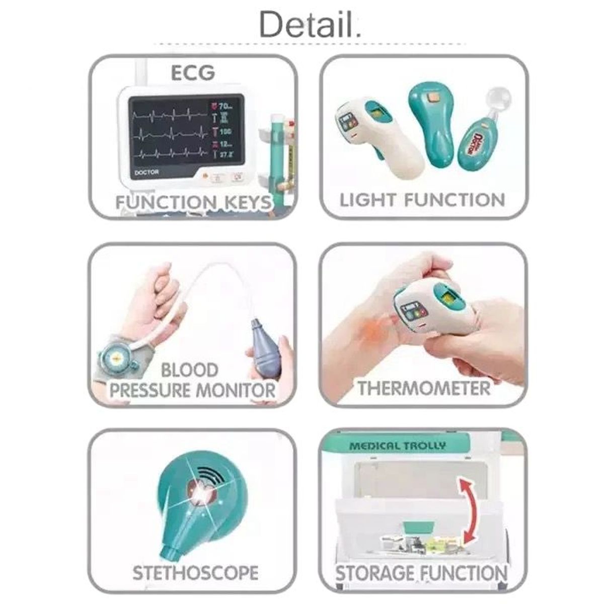 GENERICO - SET DE JUEGO CONSULTORIO MEDICO ELECTROCARDIOGRAMA