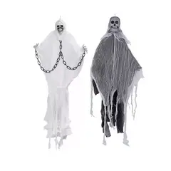 GENERICO - Bruja Colgante Halloween Muñeca Adorno Sonido Terror 70x30cm