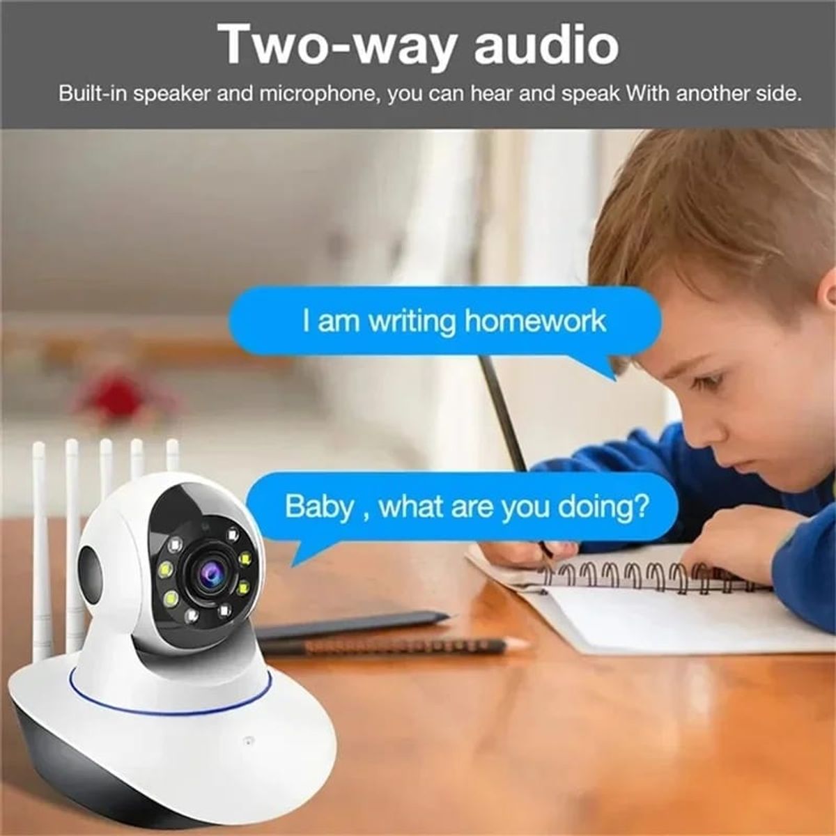 GENERICO - Camara de seguridad vigilancia inteligente 5 Antenas