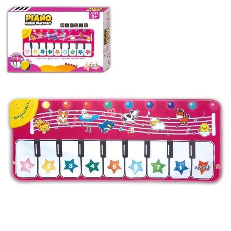 GENERICO - ALFOMBRA PIANO MUSICAL PARA BEBE ROSADO
