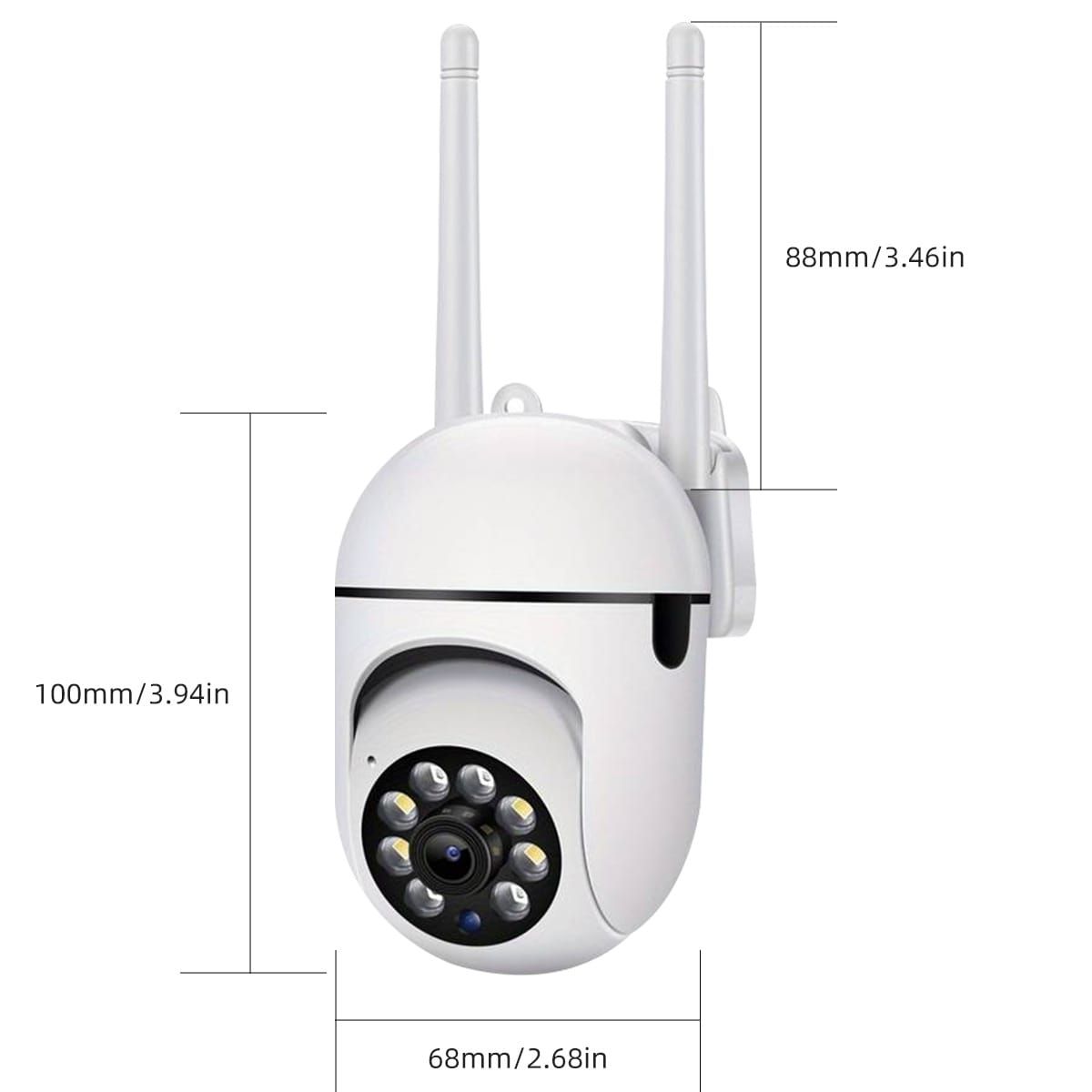 GENERICO - Camara de seguridad inteligente wifi ip 66 2.4Ghz