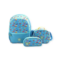 INTEK GAMES - Set Mochila + Lonchera + Estuche Infantil Pop Street Niño