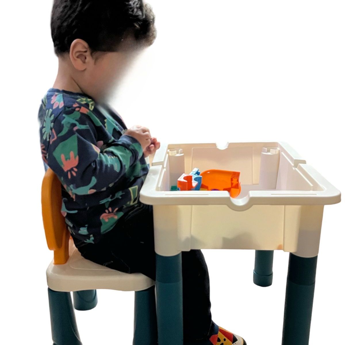 GENERICO - MESA LEGO PARA NIÑOS JUEGO NIÑOS CON SILLA MAS LEGOS