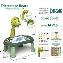 GENERICO - Mesa De Dibujo Con Proyector Y Sonido - Dinosaurio Verde