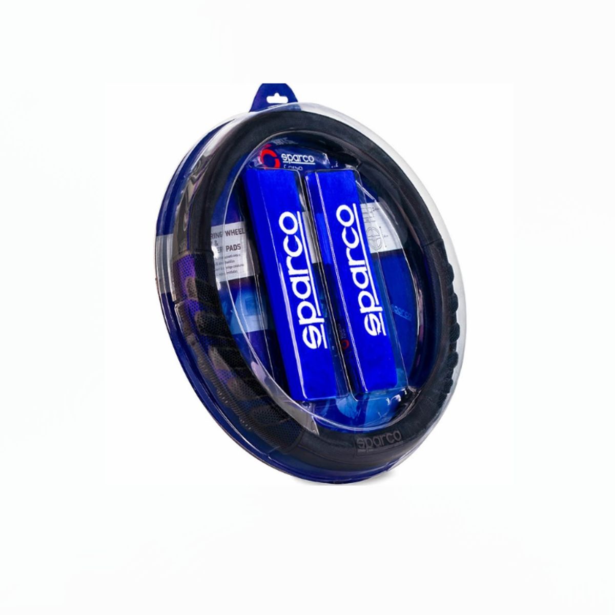 SPARCO - Set Cubre Volante + Cinturon Auto Sparco Universal Sps107