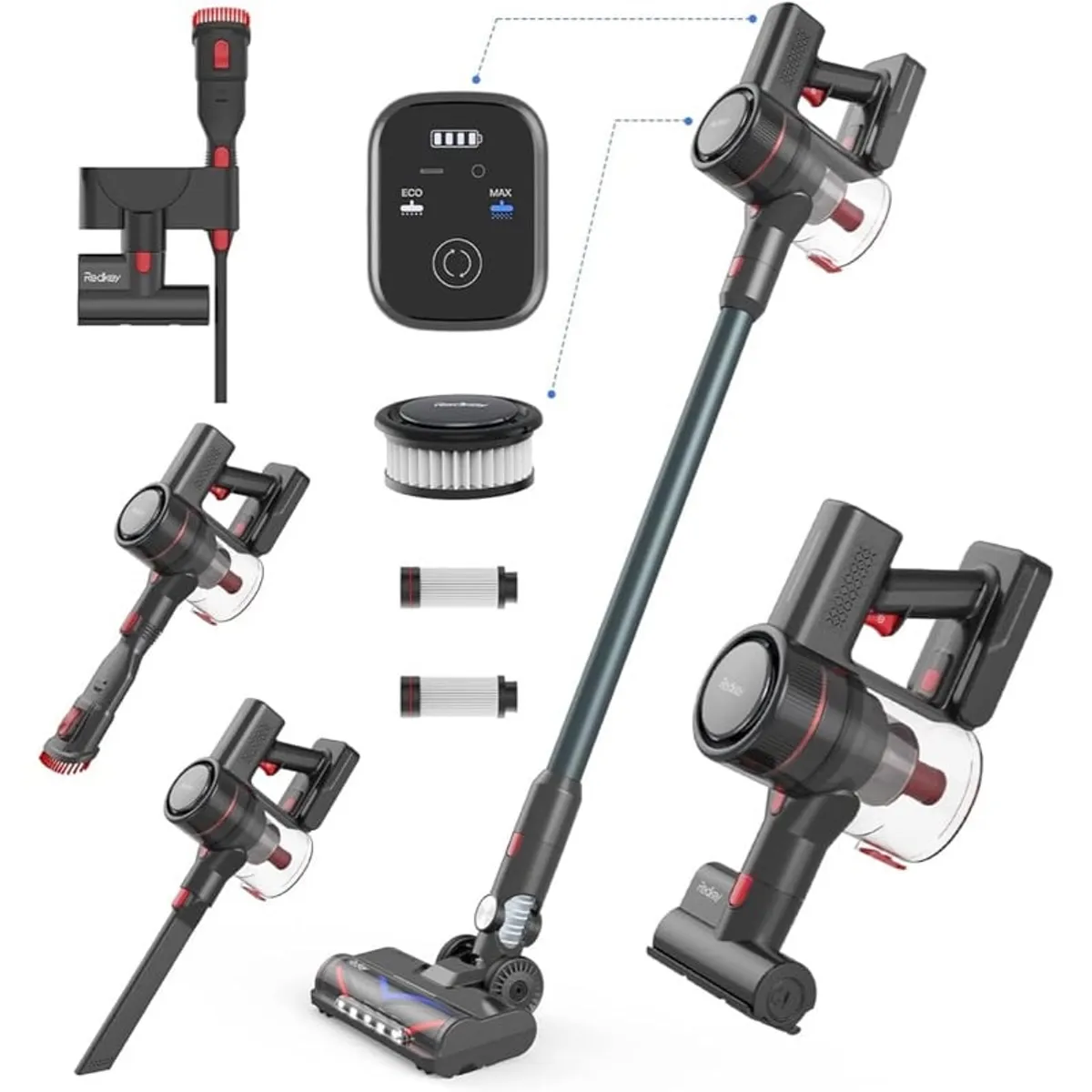 REDROAD - Redkey Aspiradora inalámbrica P9 con pantalla LED