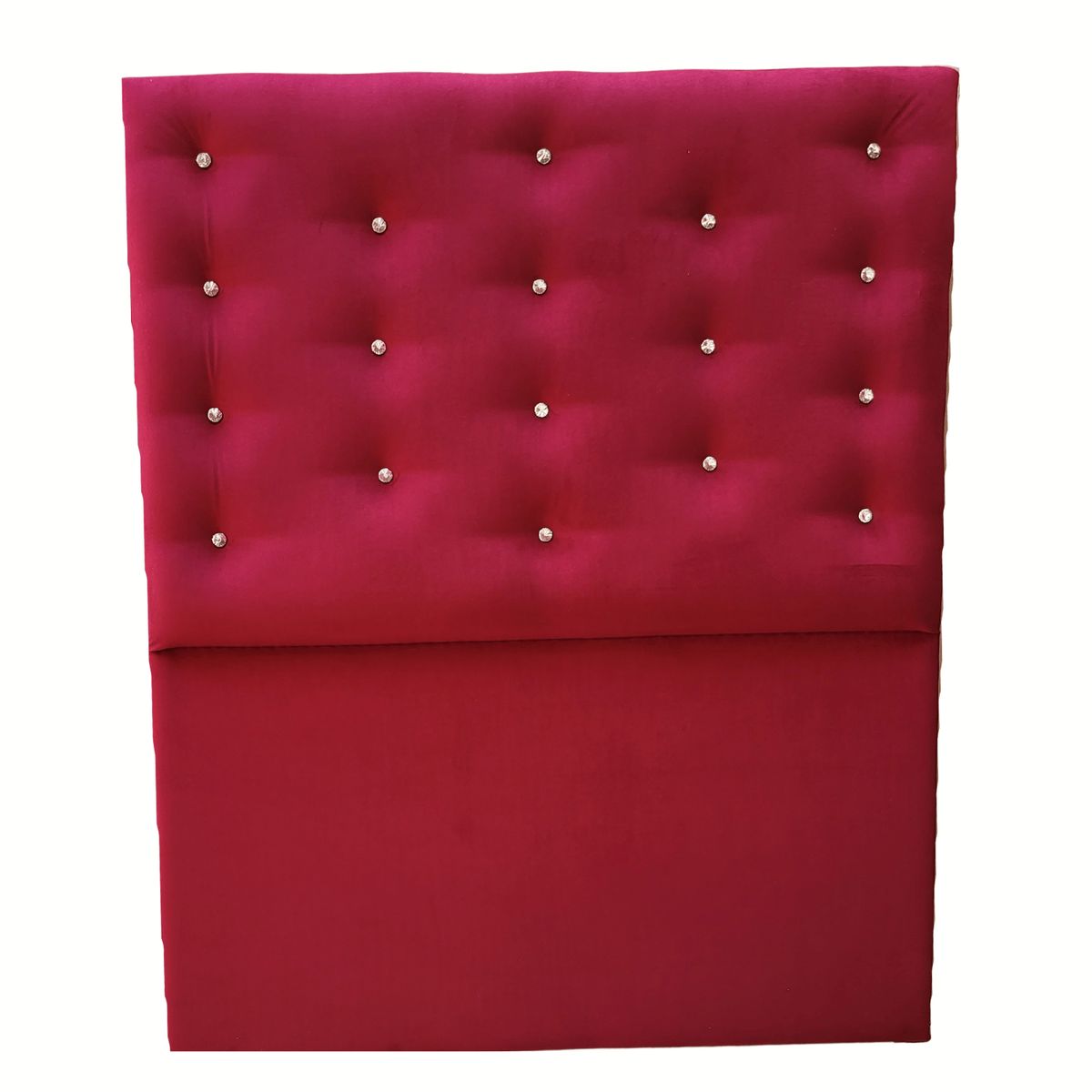 GENERICO - Respaldo 1 1/2 Burdeo Felpa Botón Diamante a piso Muebles Rimar