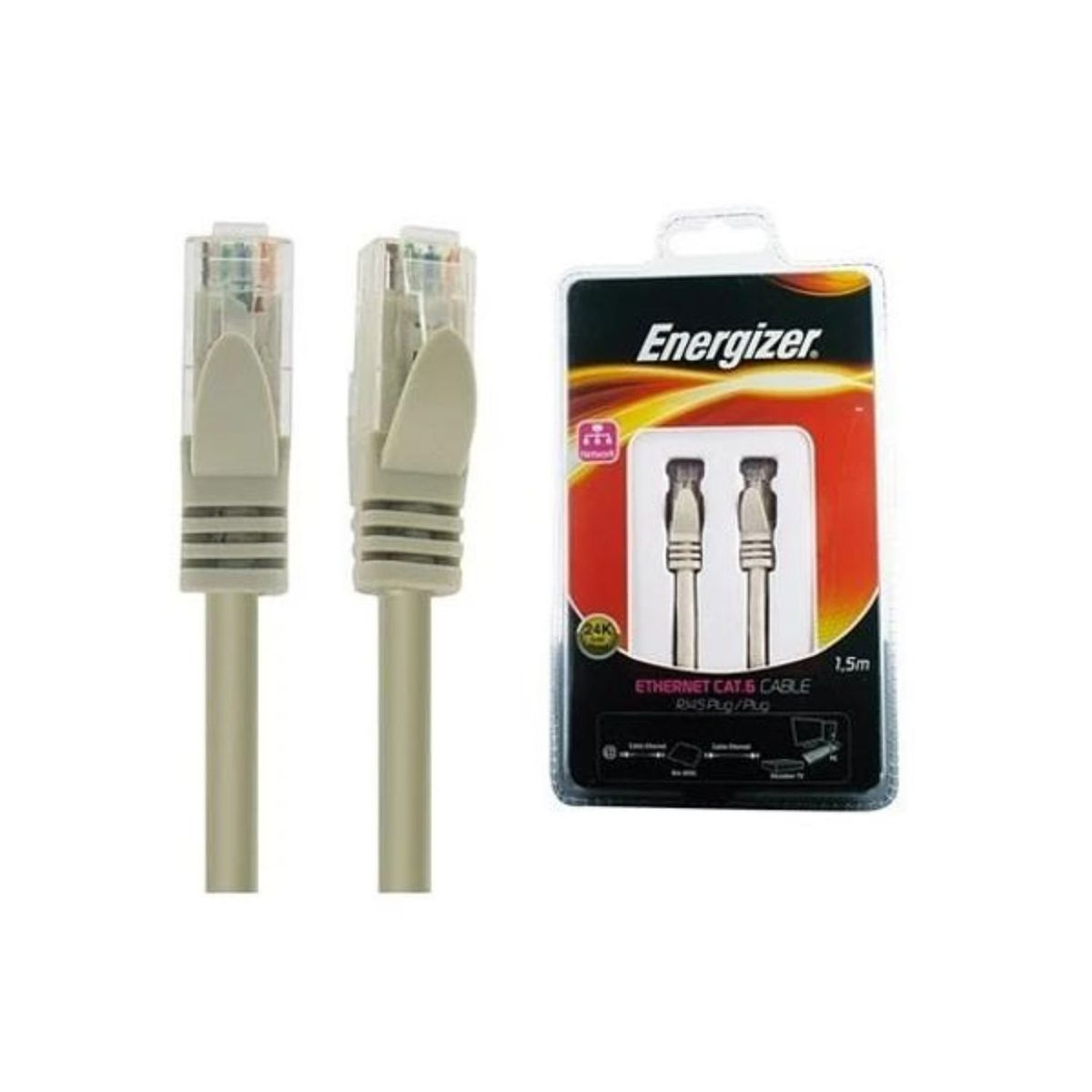 ENERGIZER - Cable Lan Utp Energizer Categoria 6 Rj45 1.5m