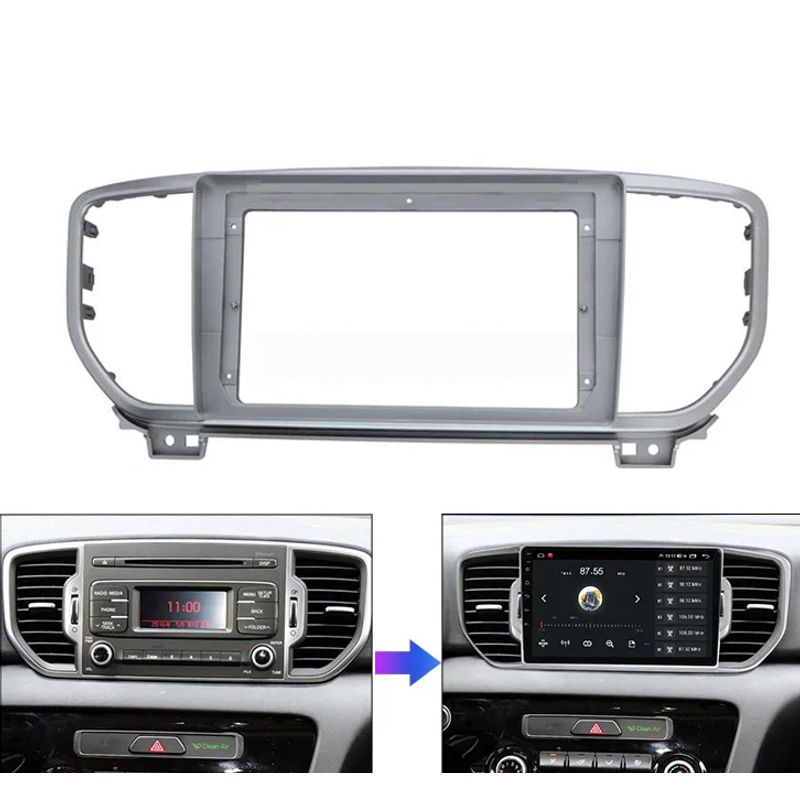 GENERICO - Bisel Adaptador Radio 9pul Kia Sportage 2017-21 Auto Karvas