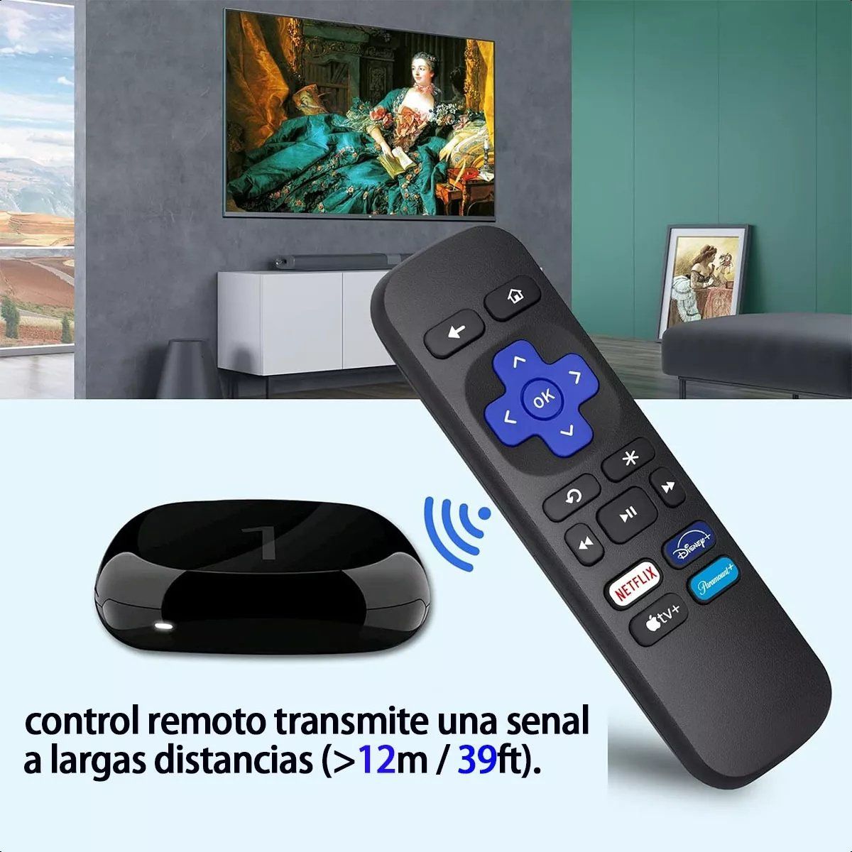 KUANGYE - Control Remoto Compatible Con Roku Express Premiere 123