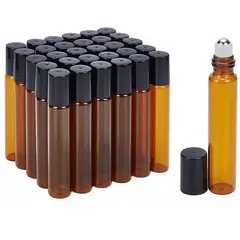 KUANGYE - Frasco Roll On 10ml Color Ambar 25 Unidades