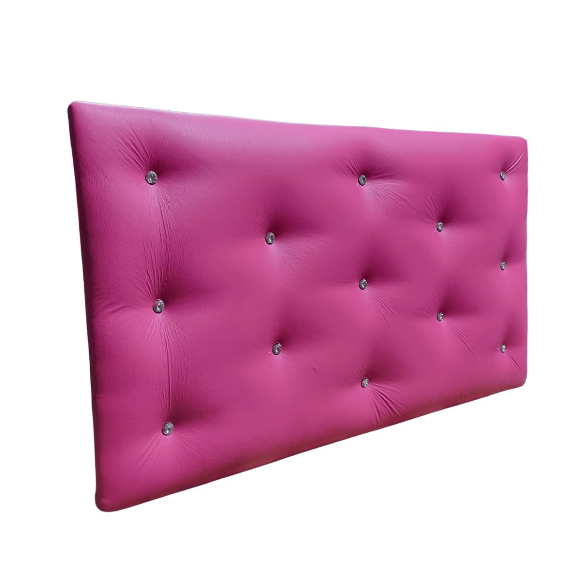 GENERICO - Respaldo 1 1/2 Fucsia Eco Cuero Diamante Muebles Rimar