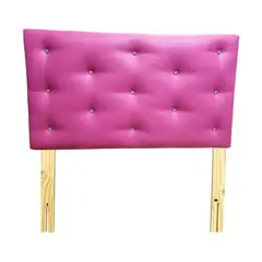 GENERICO - Respaldo 1 1/2 Fucsia Eco Cuero Diamante Muebles Rimar