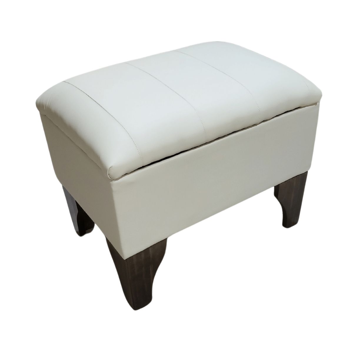 GENERICO - Baúl Tubular Beige Eco Cuero Muebles Rimar 60x40x45x20