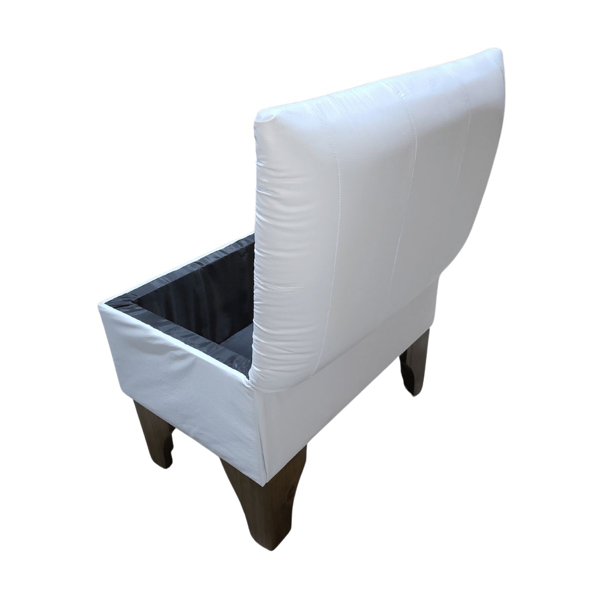 GENERICO - Baúl Tubular Blanco Eco Cuero Muebles Rimar 60x40x45x20