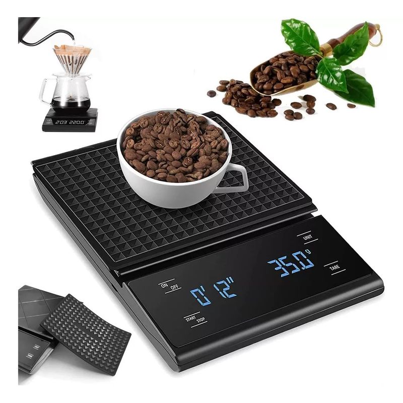 KUANGYE - Báscula Digital De Cocina Con Gramera Precisa Y Cronómetro