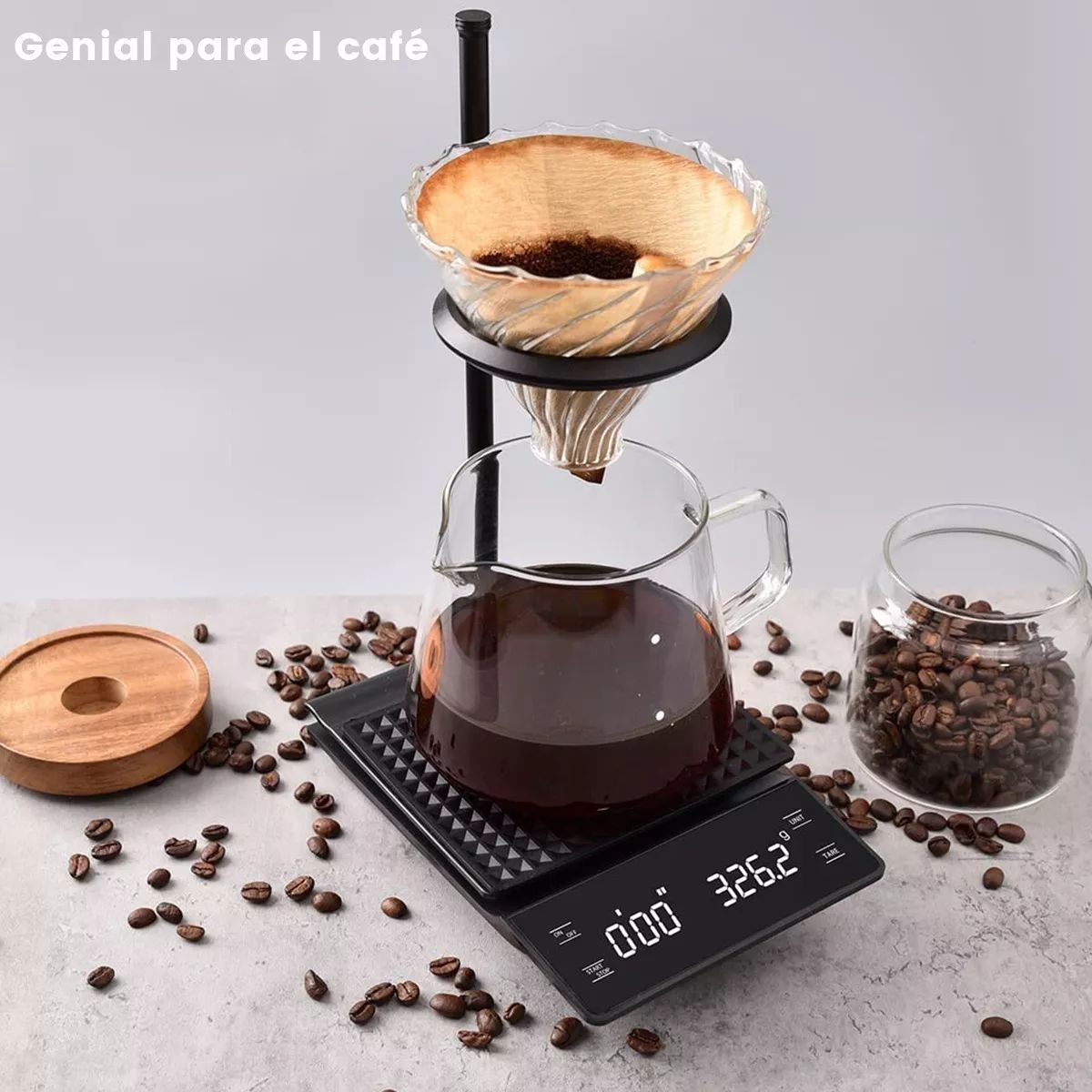 KUANGYE - Báscula Digital De Cocina Con Gramera Precisa Y Cronómetro