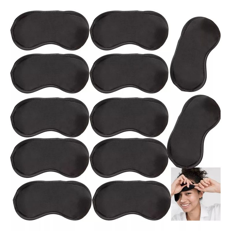 KUANGYE - 25 Antifaz Negro Para Dormir, Viajar, O Descanso