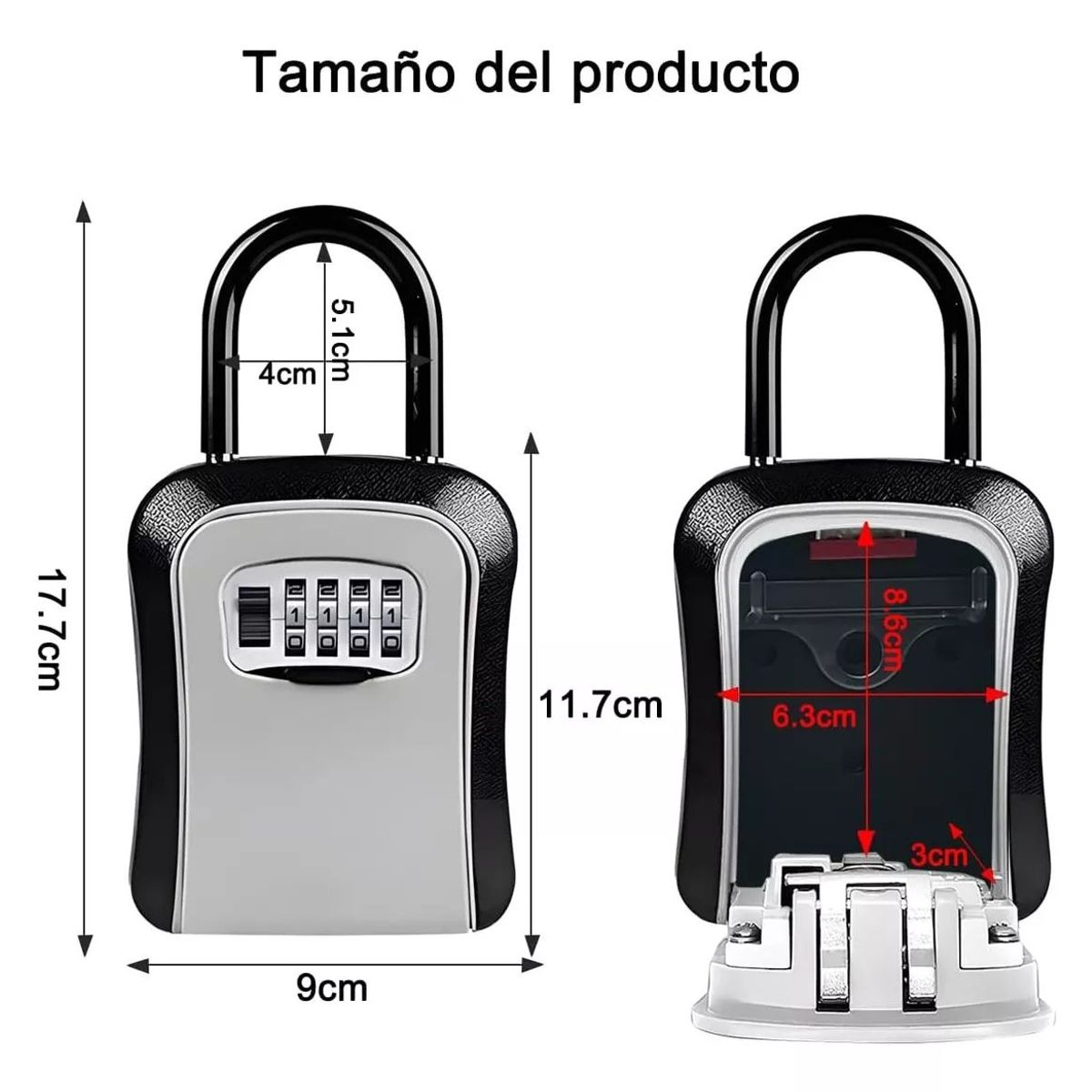 KUANGYE - Caja Fuerte Para Llaves Con Clave Para Muro Y Colgador