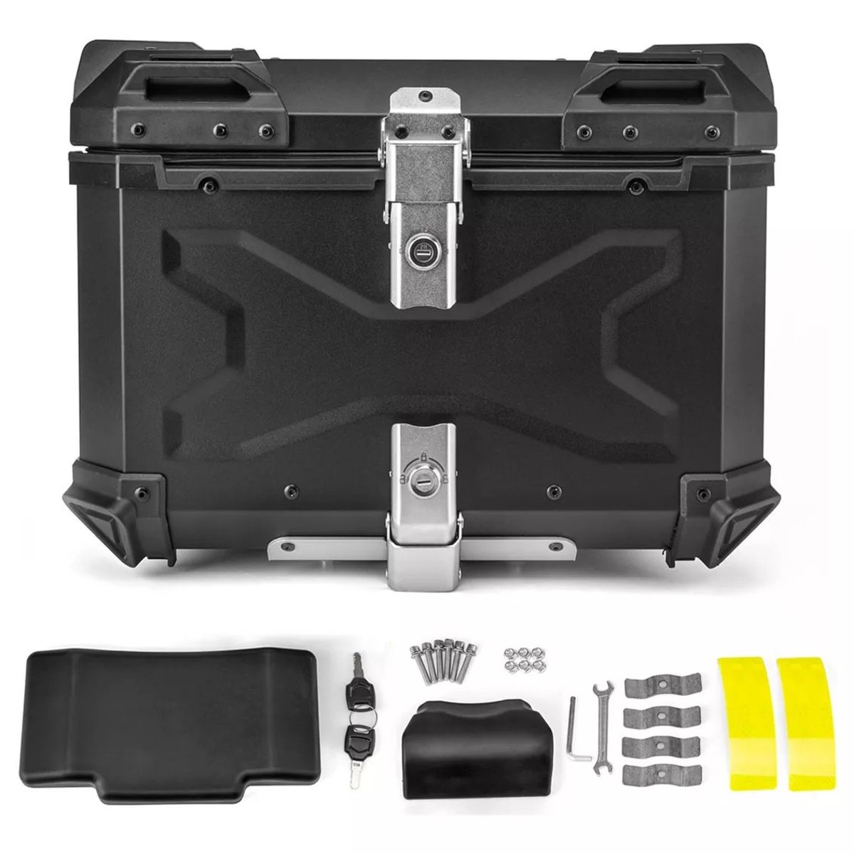 KUANGYE - Maleta Moto Top Case Aluminio 55 Litros + Base