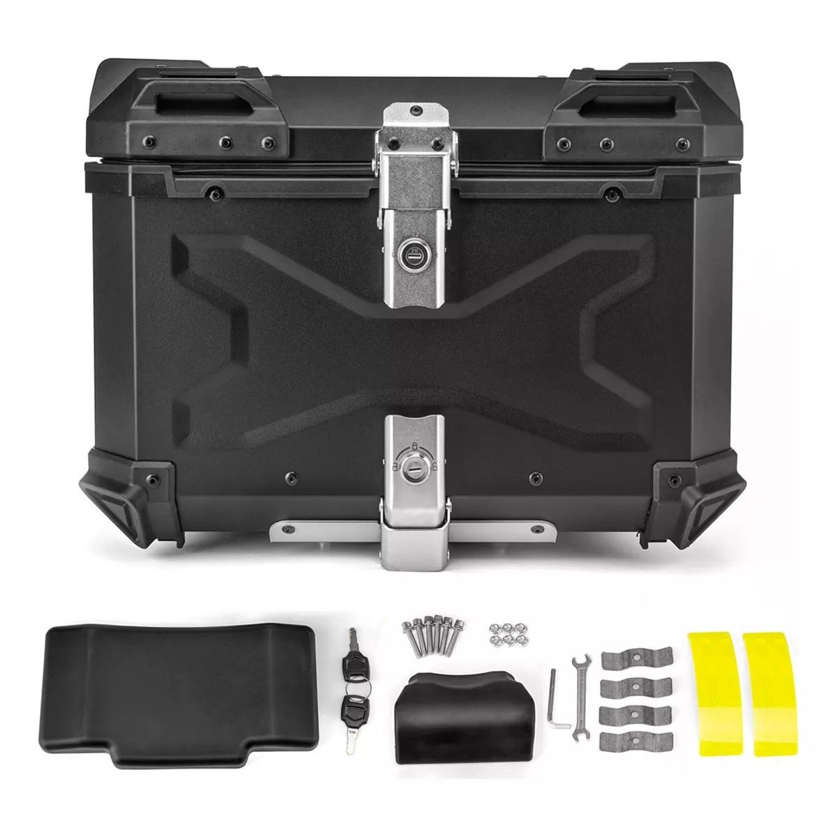 KUANGYE - Maleta Moto Top Case Aluminio 55 Litros + Base