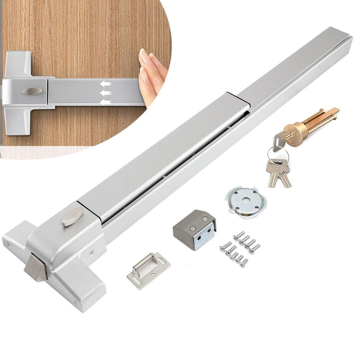 DEKANO - Barra Antipánico Salida De Emergencia Llave Exterior 100cm