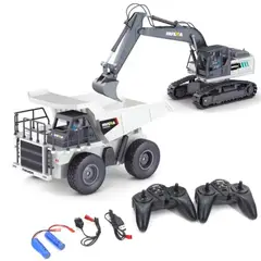 GENERICO - RETROEXCAVADORA Y CAMION CONTROL REMOTO HUINA 1559