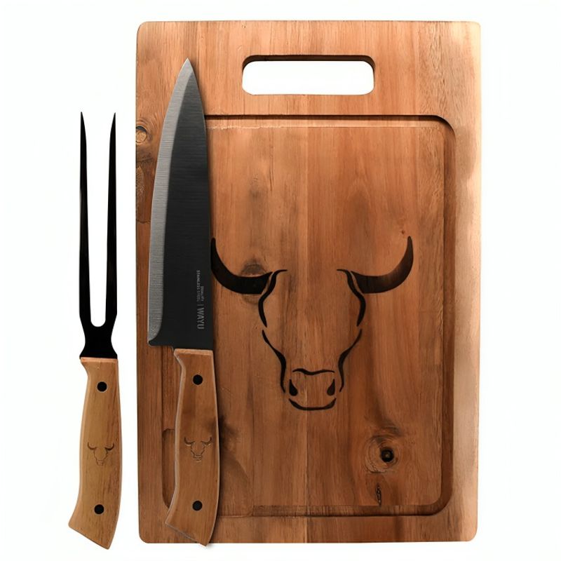 WAYU - Set Tabla Cuchillo Tenedor Prm Wayu