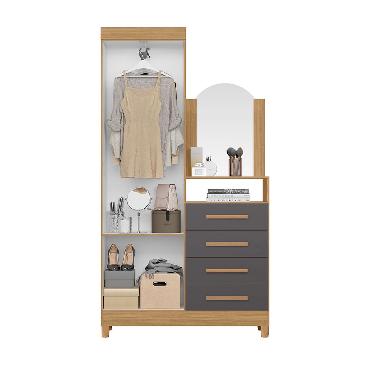 VEKKAHOME - COMODA CAPRI GREY 2P+4C