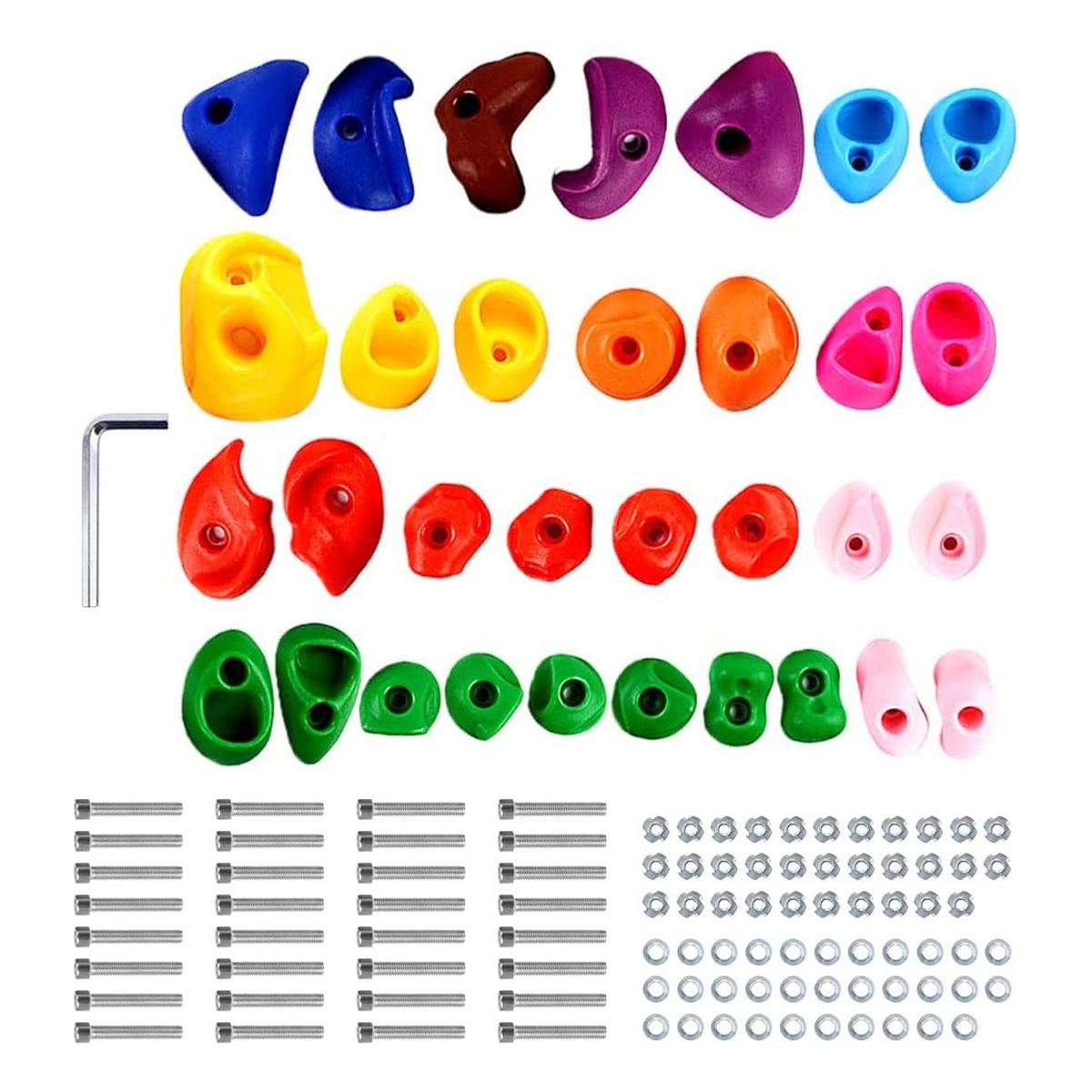 U BUY - Pack 32 Presas Piedra Escalada Niño De Resina Con Tuercas