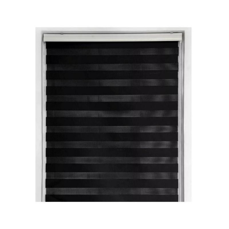 IMPORTCLICK - Cortina Roller Dúo Zebra Negra 100x200 CM	 IMPORTCLICK