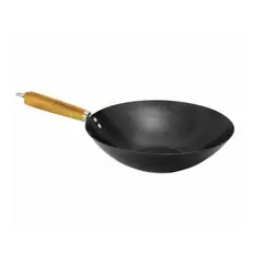 IMPORTCLICK - Wok Sartén Acero Mango Madera 29 CM